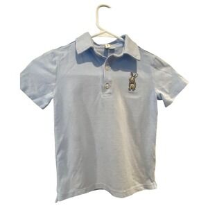Janie and Jack Polo Shirt Bunny Embroidered Short Sleeve Top Size 5